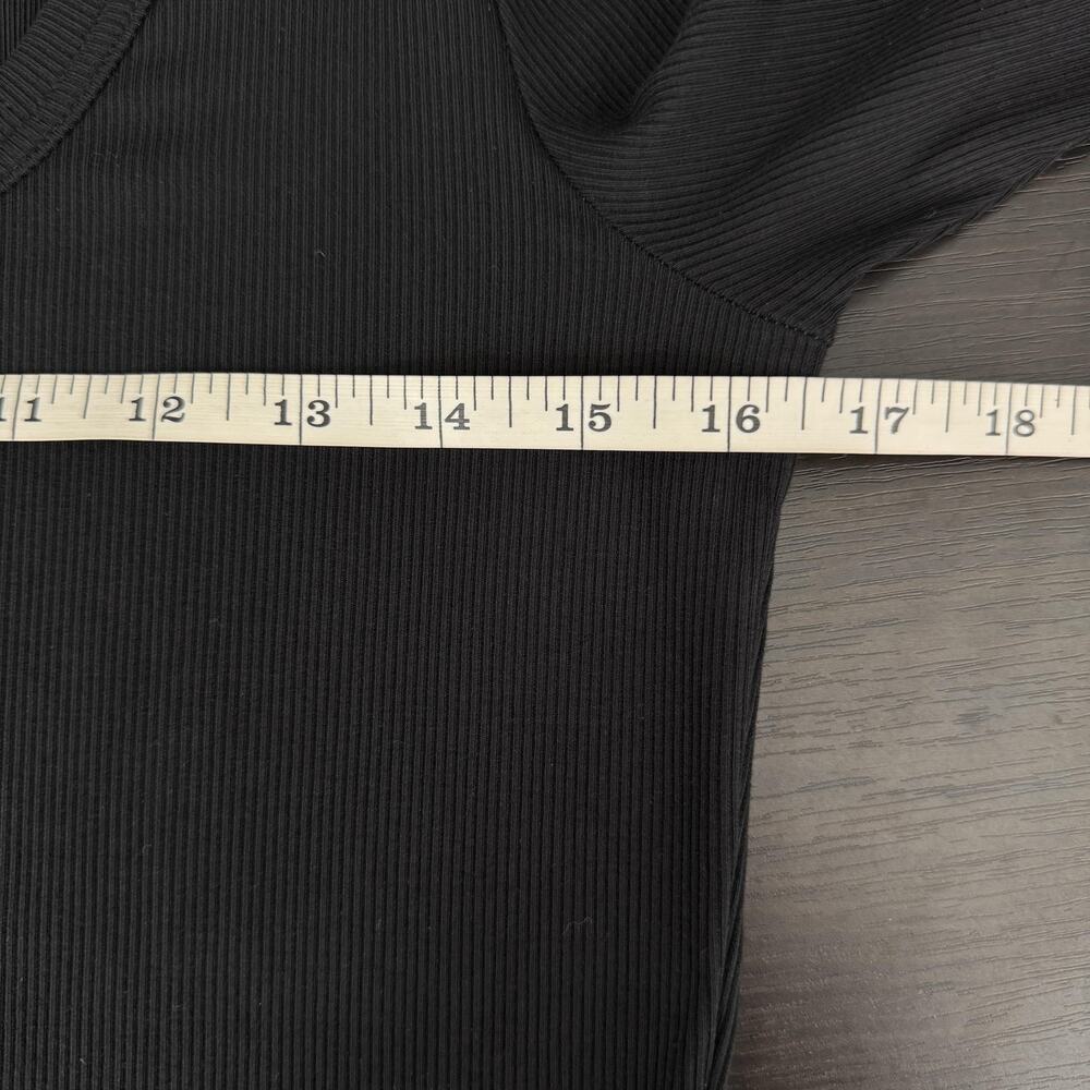 Travis Mathew Cloud Rib Retreat Dress Womens Large Black Rib Knit Midi NEW - Picture 8 of 11